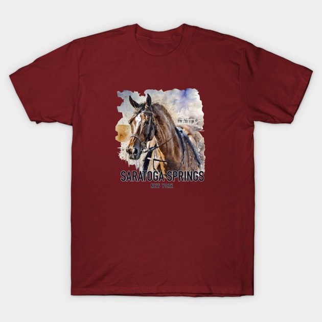 Saratoga Springs Horse Love T-Shirt by Cre8tiveSpirit